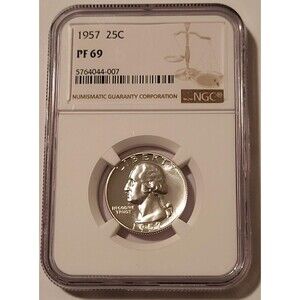 1957 Washington Quarter Proof PF69 NGC
